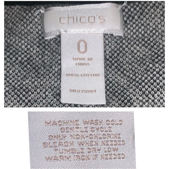 CHICO’S size 0 Leopard Print 3/4 Sleeve Cardigan Sweater Animal Pink Women’s S 4 - Picture 8 of 13